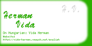 herman vida business card